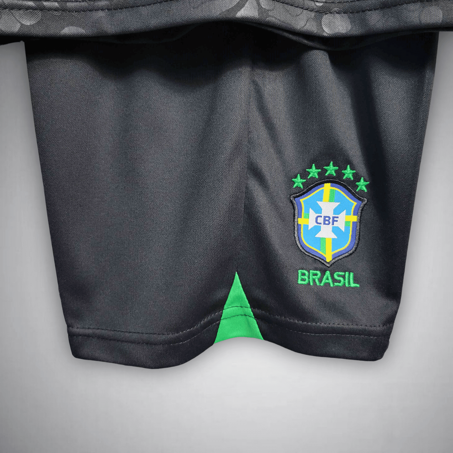 Brazil "Black Leopard" Premium Kids Size Kit from FootballPrestige.shop - Premium Concept kits