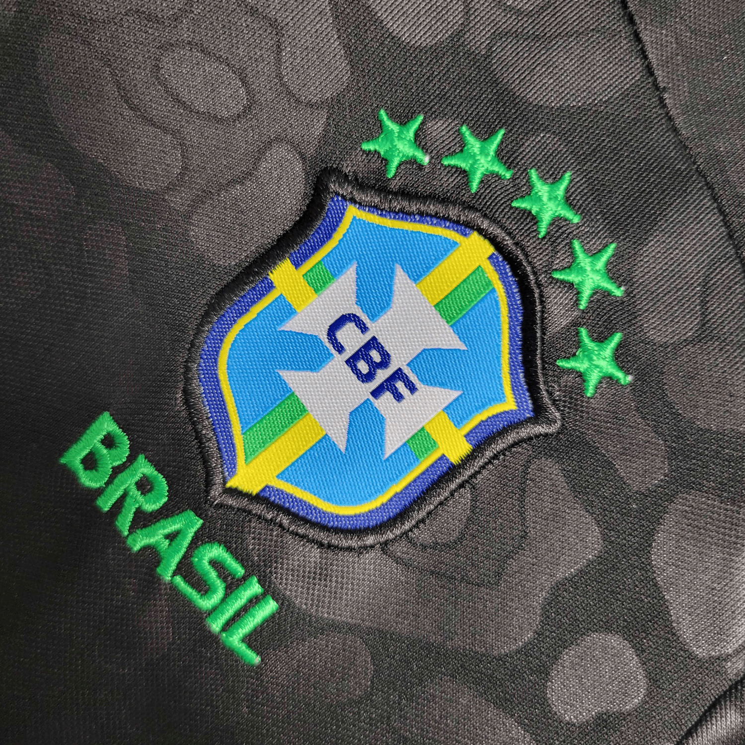 Brazil "Black Leopard" Premium Kids Size Kit from FootballPrestige.shop - Premium Concept kits