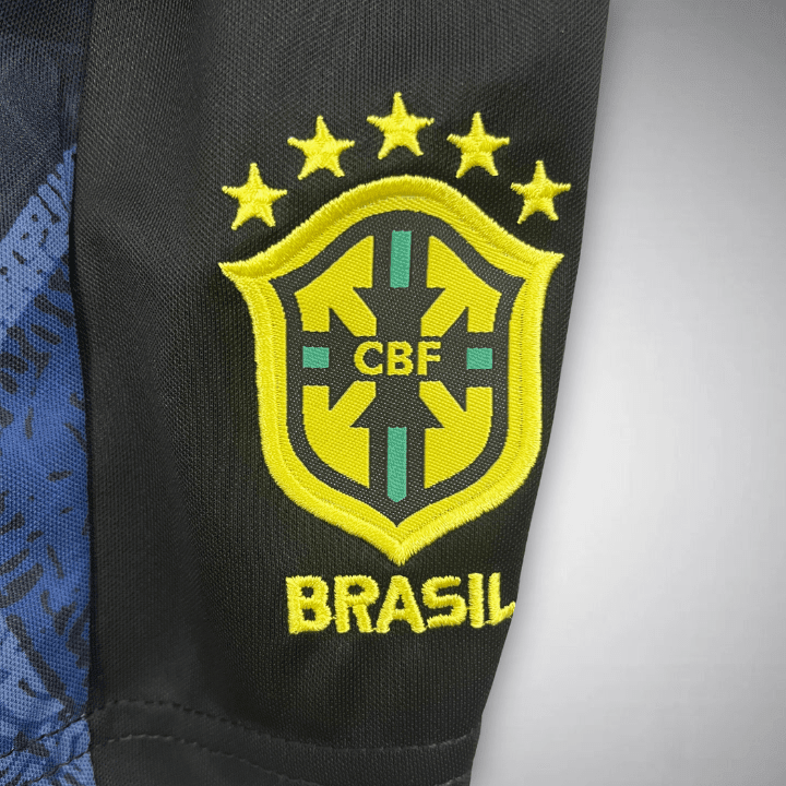 Brazil "Jesus" Premium Blue Kids Size Kit from FootballPrestige.shop - Premium Concept kits