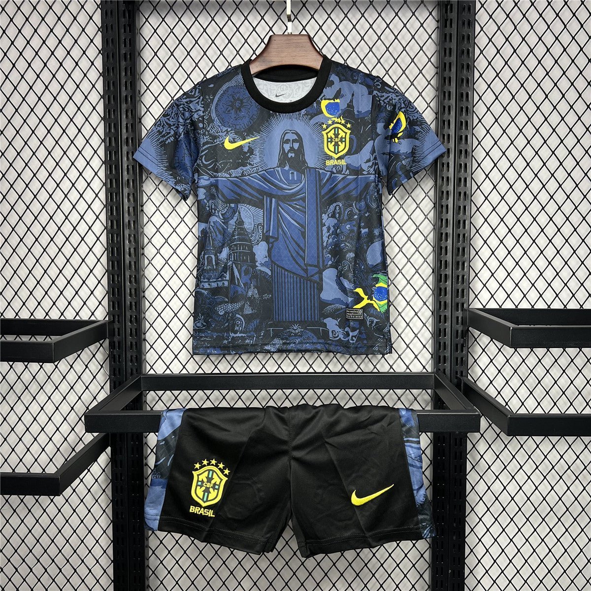 Brazil "Jesus" Premium Blue Kit from FootballPrestige.shop - Premium Concept kits