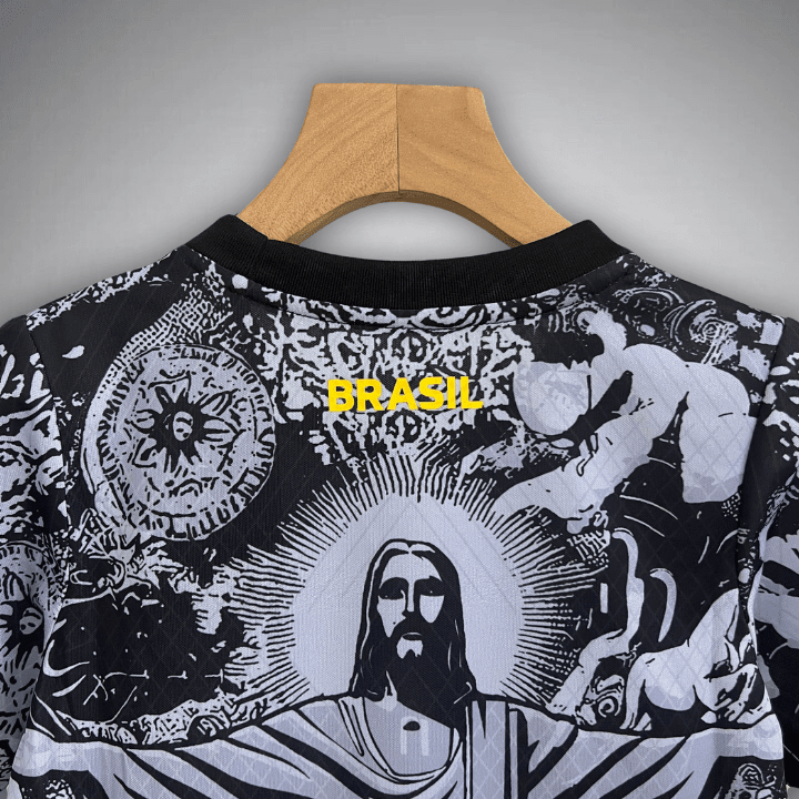 Brazil "Jesus" Premium Kids Size Kit from FootballPrestige.shop - Premium Concept kits