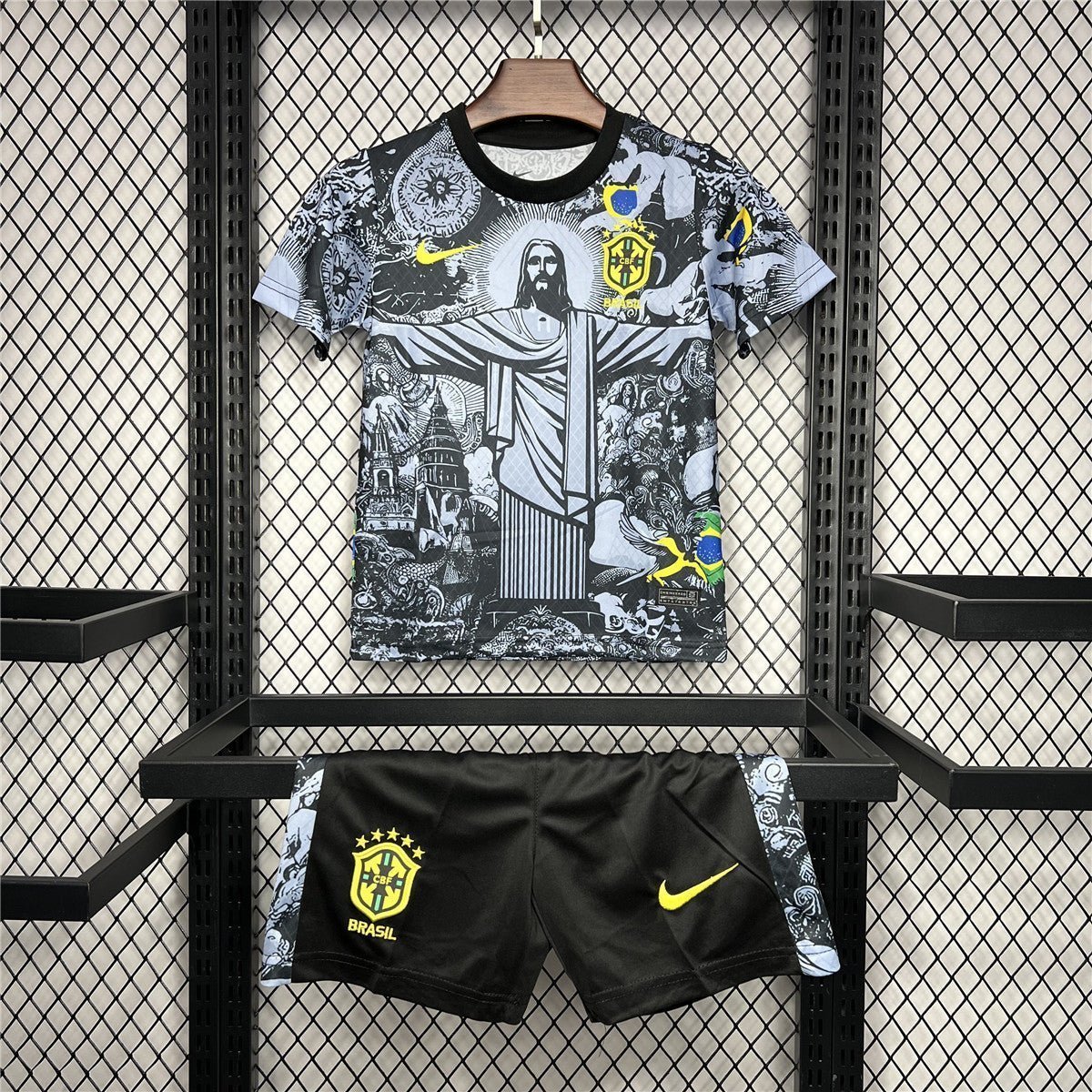 Brazil "Jesus" Premium Shorts from FootballPrestige.shop - Premium Concept kits