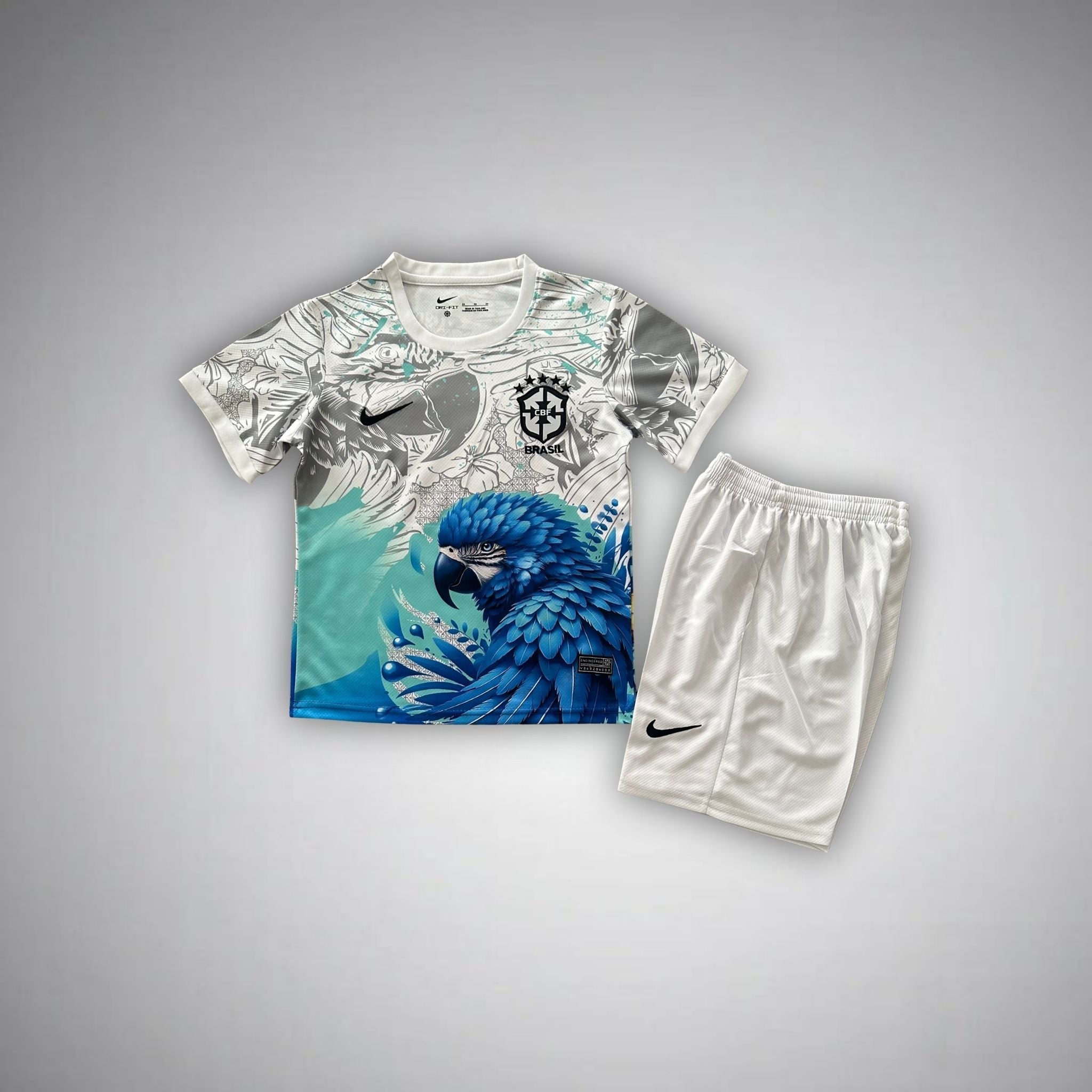 Brazil "Rio Rise" Premium Kids Size Kit from FootballPrestige.shop - Premium Concept kits