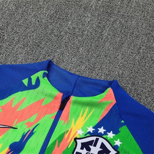 Brazil "Tropical Inferno" Premium Tracksuit from FootballPrestige.shop - Premium Concept kits