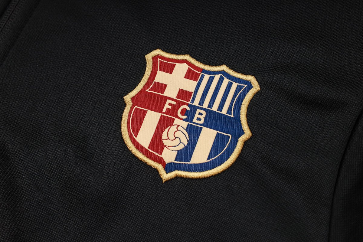 FC Barcelona Black Premium Tracksuit from FootballPrestige.shop - Premium Concept kits