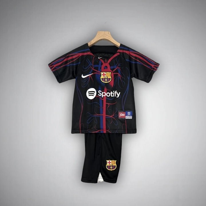 FC Barcelona "Catalan Veins" Kids Size Kit from FootballPrestige.shop - Premium Concept kits