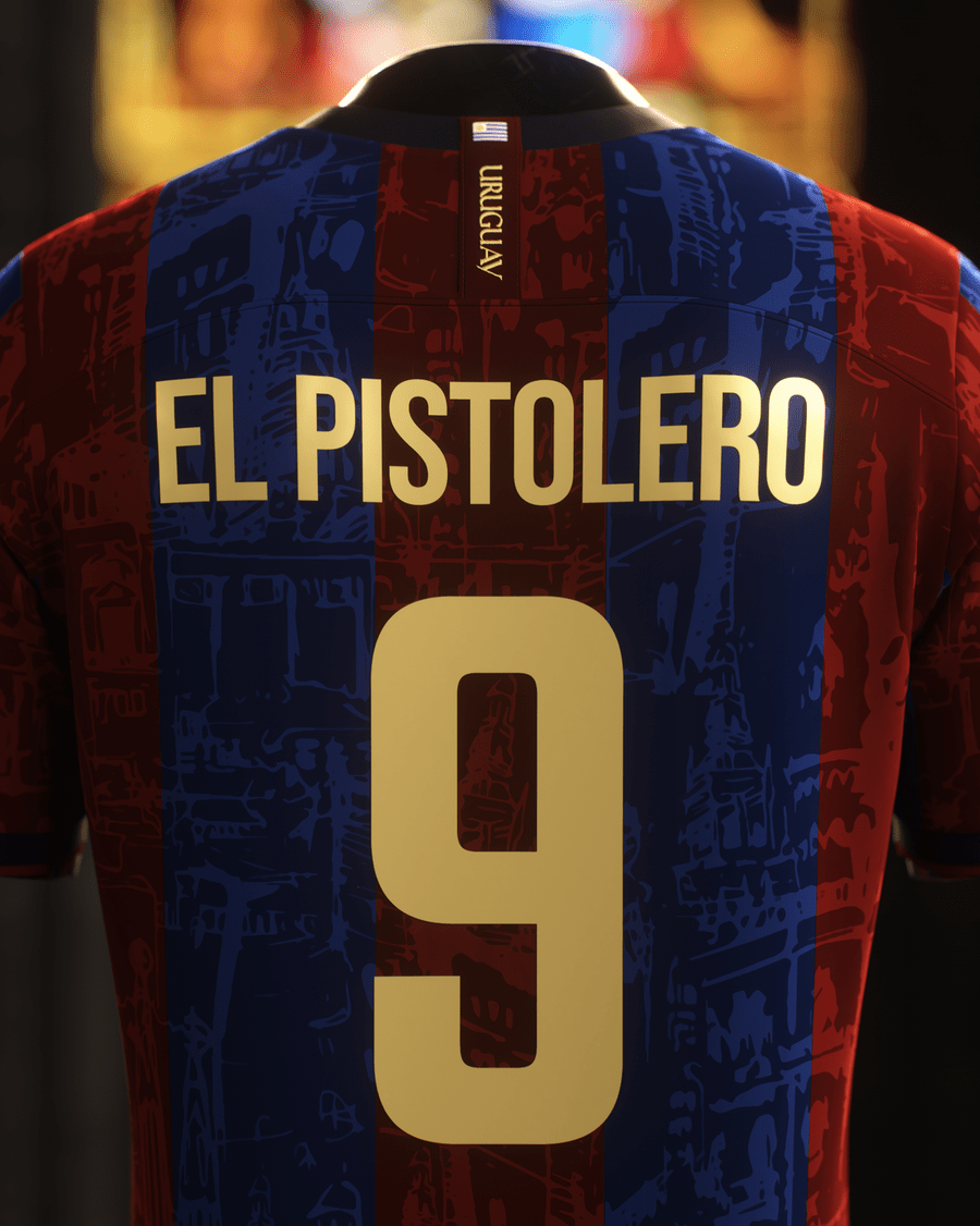 FC Barcelona "El Pistolero" Premium Kit from FootballPrestige.shop - Premium Concept kits