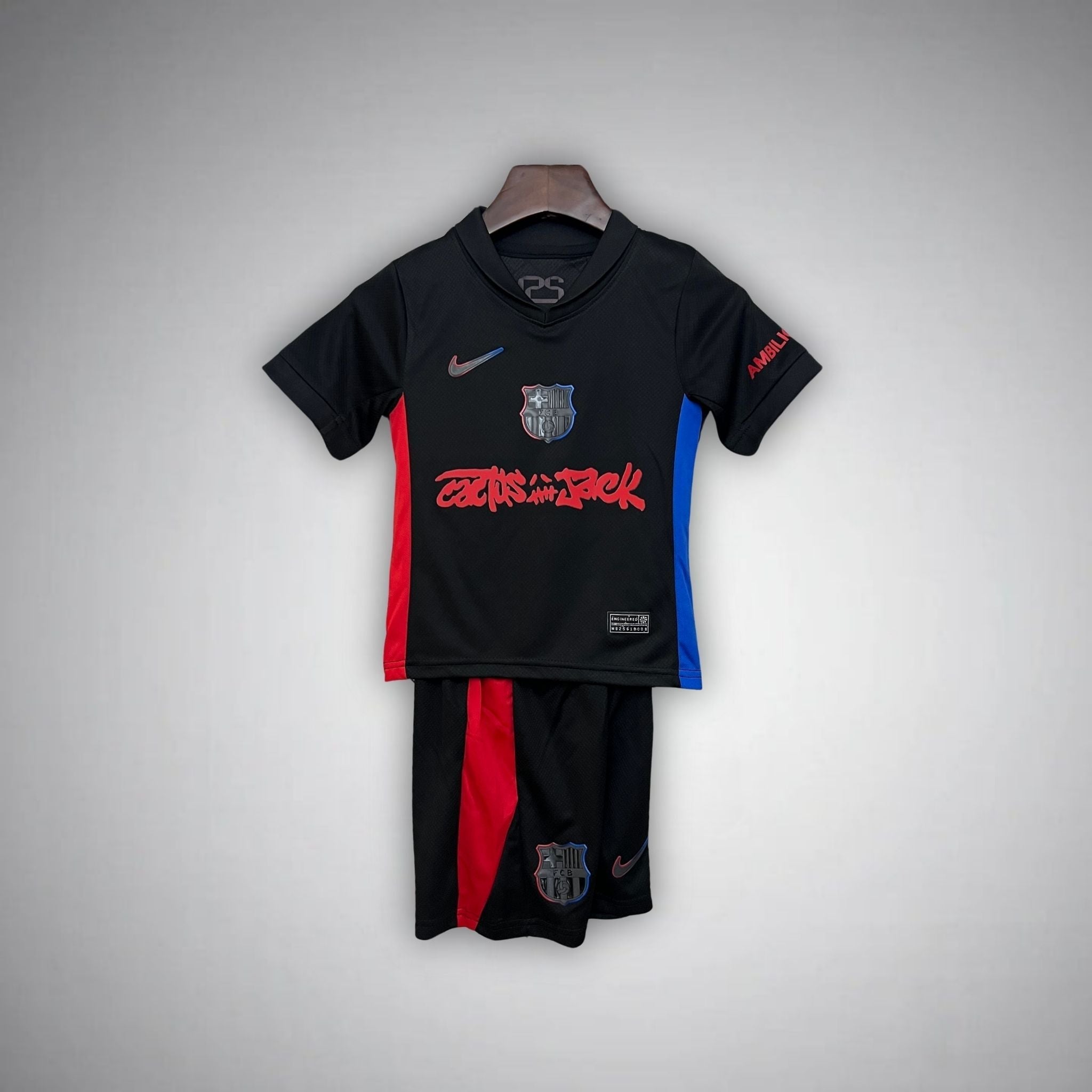 FC Barcelona x Cactus Jack Away Kids Size Kit from FootballPrestige.shop - Premium Concept kits