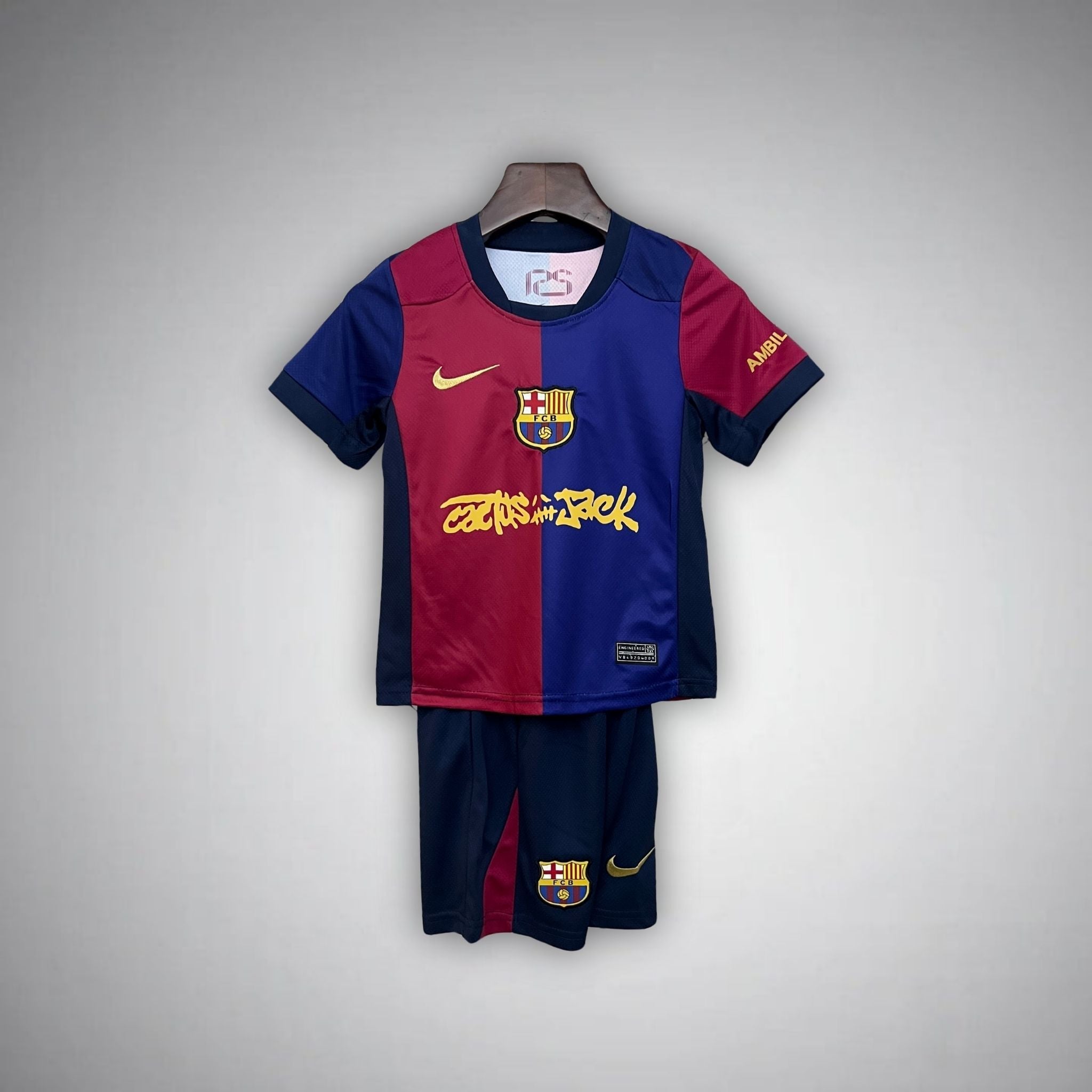 FC Barcelona x Cactus Jack Home Kids Size Kit from FootballPrestige.shop - Premium Concept kits