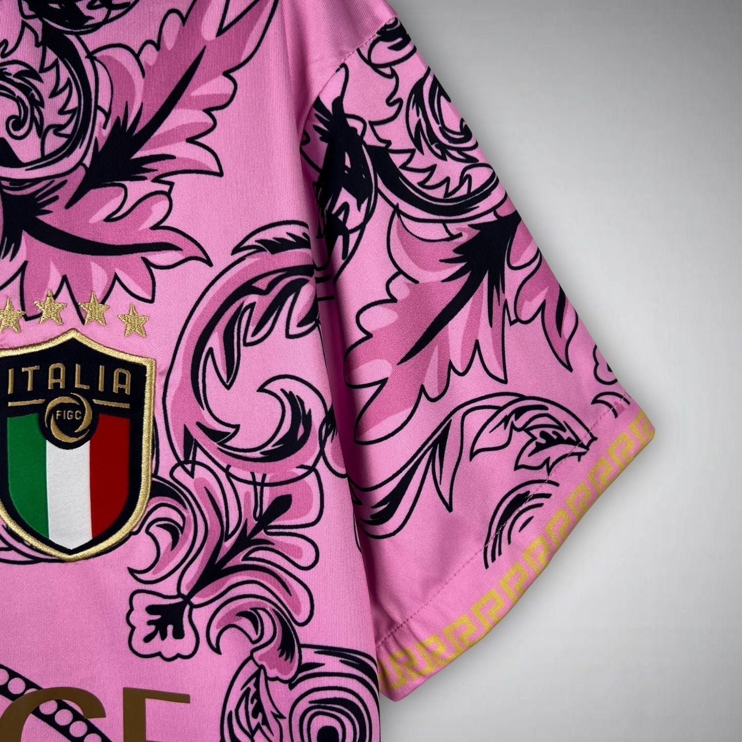 Italy "Versace" Premium Pink Kit from FootballPrestige.shop - Premium Concept kits