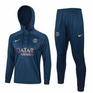 PSG Dark Blue and Gold Premium Tracksuit from FootballPrestige.shop - Premium Concept kits