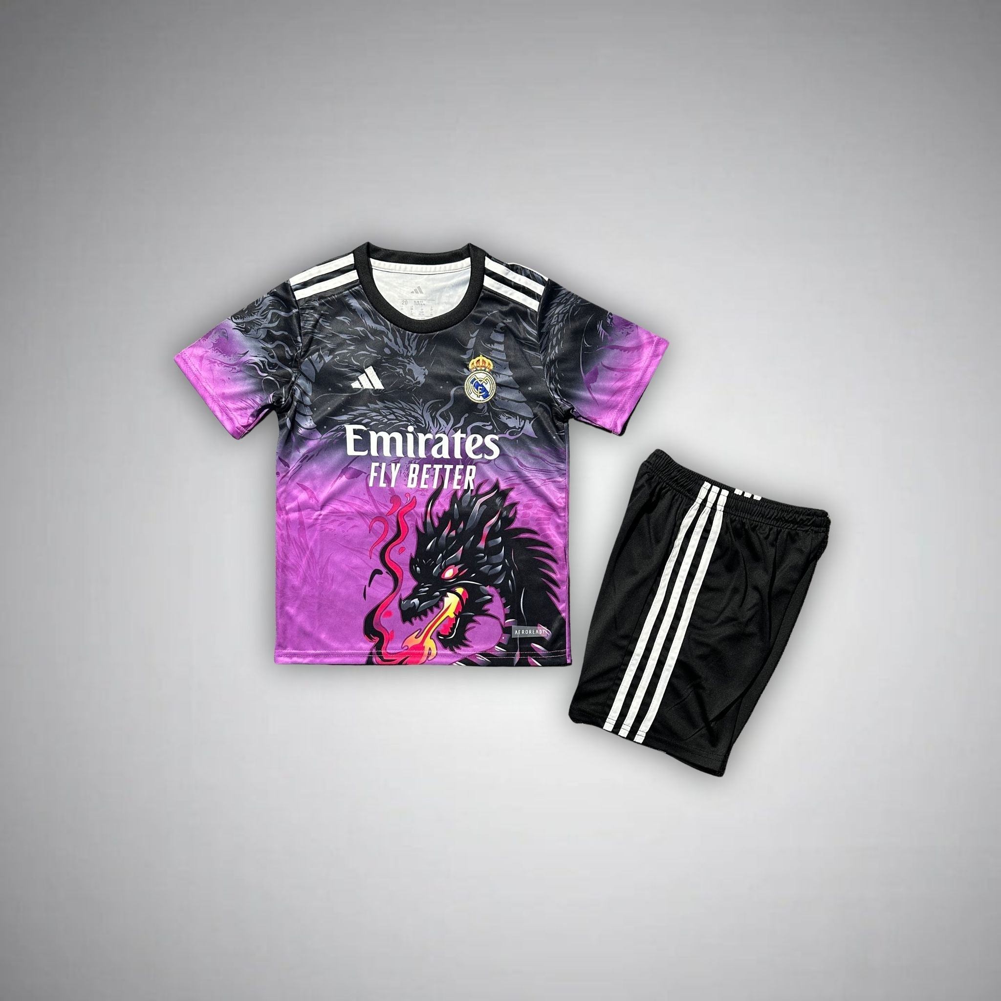 Real Madrid "Amethyst Flame" Premium Kids Size Kit from FootballPrestige.shop - Premium Concept kits