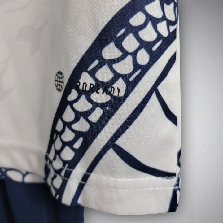 Real Madrid Dragon Blanco Premium Kids Size Kit from FootballPrestige.shop - Premium Concept kits