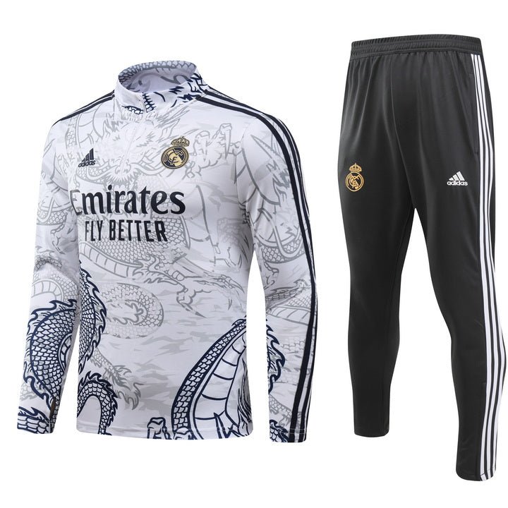Real Madrid "Dragón Blanco" Premium Tracksuit from FootballPrestige.shop - Premium Concept kits