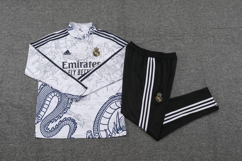 Real Madrid "Dragón Blanco" Premium Tracksuit from FootballPrestige.shop - Premium Concept kits