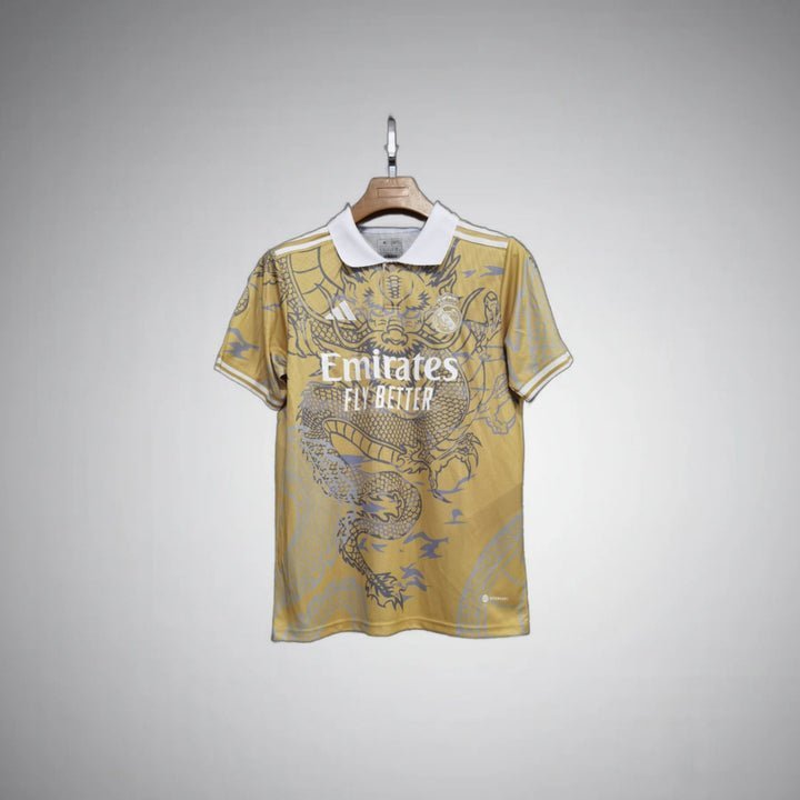 Real Madrid "Dragón Dorado" Premium Kit from FootballPrestige.shop - Premium Concept kits