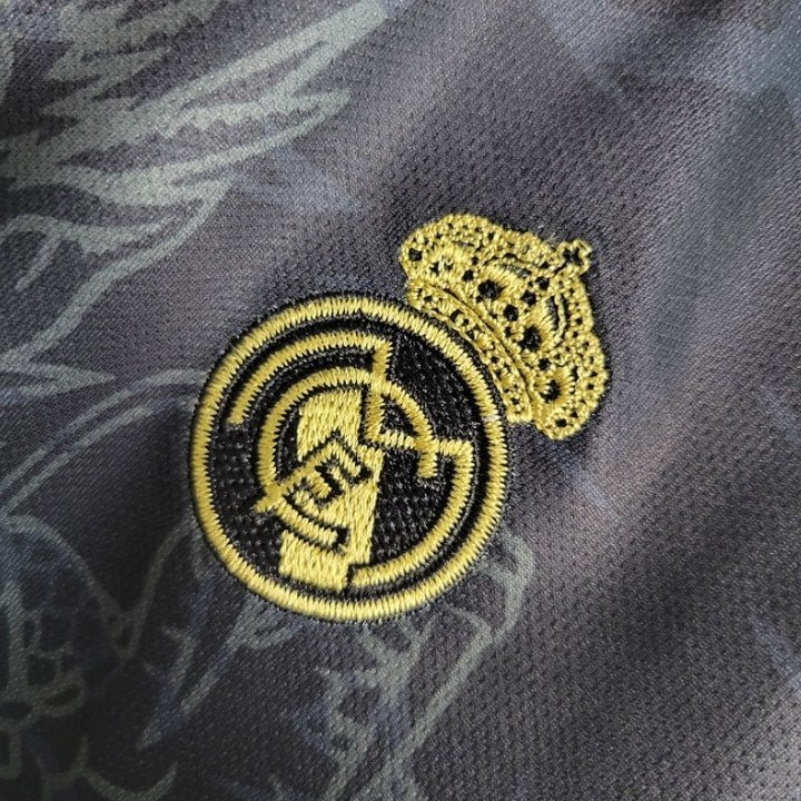 Real Madrid "Dragon Negro" Premium Kids Size Kit from FootballPrestige.shop - Premium Concept kits