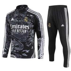 Real Madrid "Dragón Negro" Premium Tracksuit from FootballPrestige.shop - Premium Concept kits