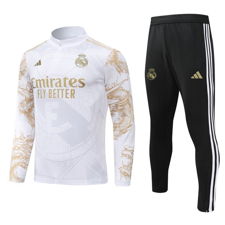 Real Madrid "Golden Dynasty" Premium Tracksuit from FootballPrestige.shop - Premium Concept kits