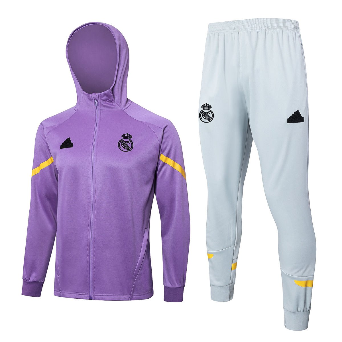 Real Madrid Purple and White Premium Tracksuit from FootballPrestige.shop - Premium Concept kits