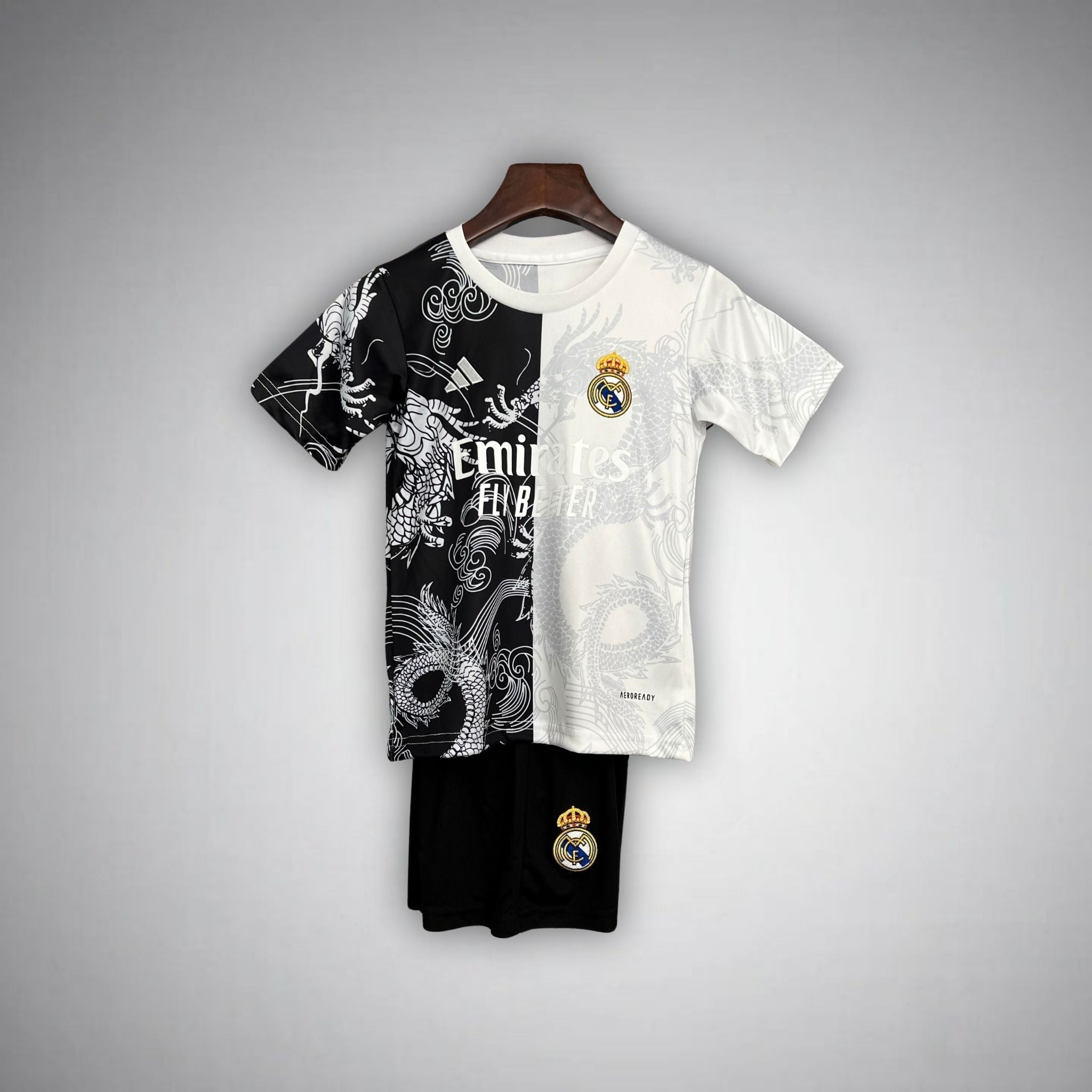 Real Madrid "Yin and Yang" Premium Kids Size Kit from FootballPrestige.shop - Premium Concept kits