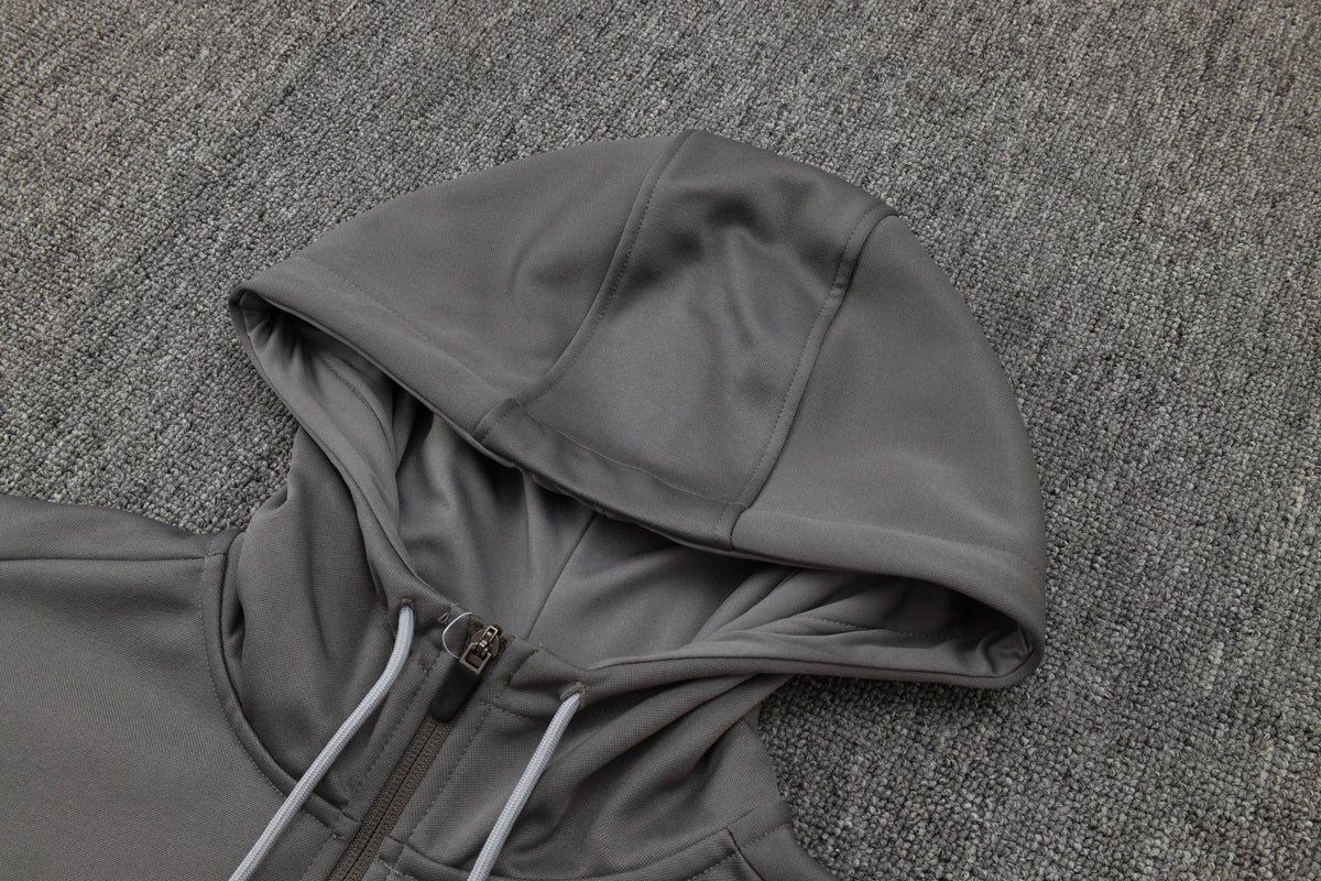 Tottenham Gray and Black Premium Tracksuit from FootballPrestige.shop - Premium Concept kits