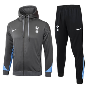 Tottenham Gray and Black Premium Tracksuit from FootballPrestige.shop - Premium Concept kits