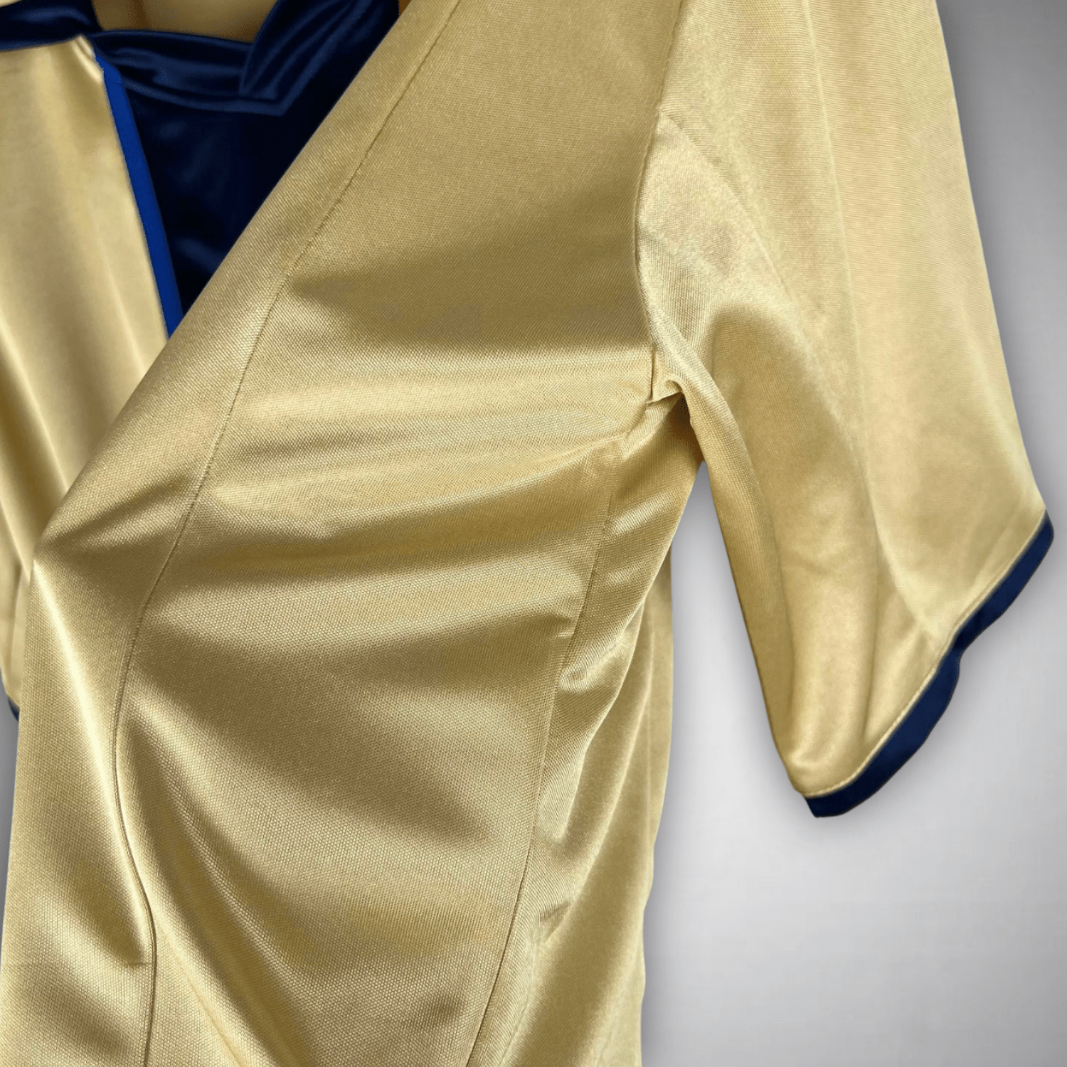 02/03 FC Barcelona Gold Away Retro Kit from FootballPrestige.shop - Premium Concept kits