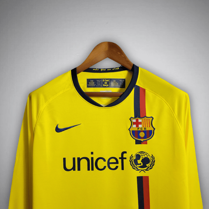 08/09 FC Barcelona Away Long Sleeve Kit from FootballPrestige.shop - Premium Concept kits