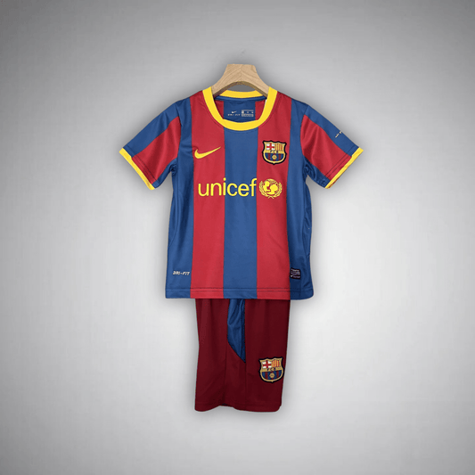 10/11 FC Barcelona Home Kids Size Kit - Premium Quality Jersey at FootballPrestige.com