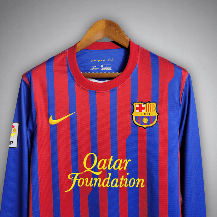 11/12 FC Barcelona Long Sleeve Home Kit from FootballPrestige.shop - Premium Concept kits