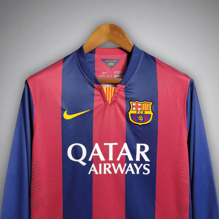 14/15 FC Barcelona Home Long Sleeve Kit from FootballPrestige.shop - Premium Concept kits