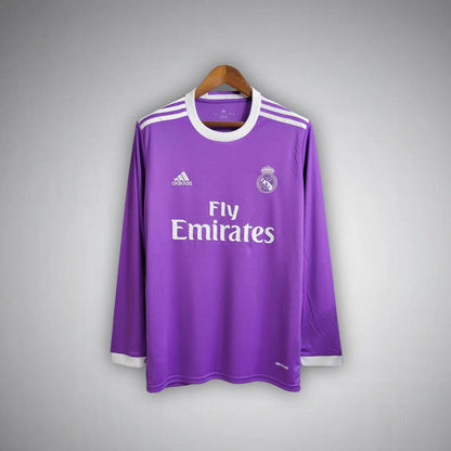 16/17 Real Madrid Away Long Sleeve Kit - Premium Quality Jersey at FootballPrestige.com