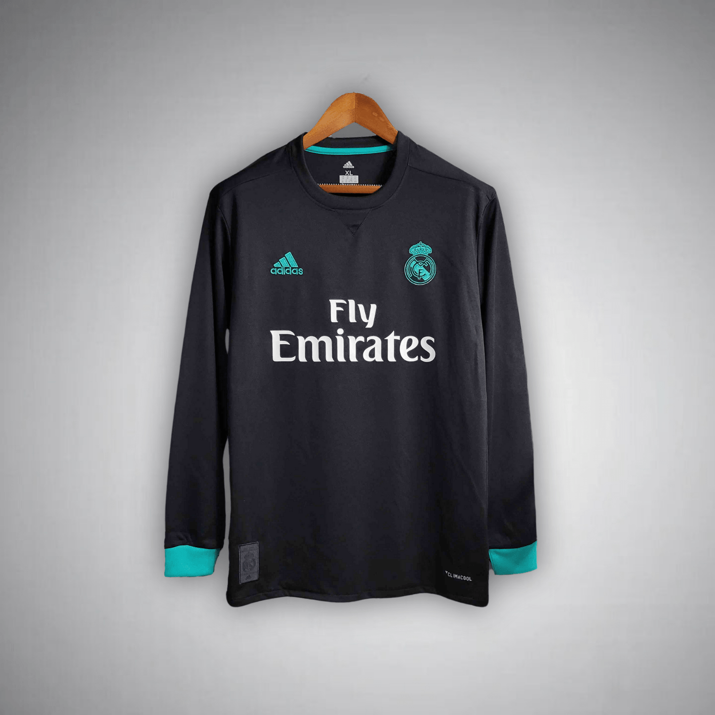 17/18 Real Madrid Long Sleeve Away Kit - Premium Quality Jersey at FootballPrestige.com