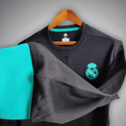 17/18 Real Madrid Long Sleeve Away Kit - Premium Quality Jersey at FootballPrestige.com
