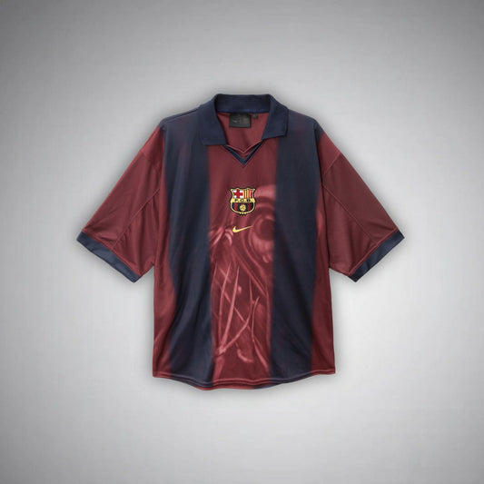 2000/01 FC Barcelona Retro x Cactus Jack Limited Edition Home Kit - Premium Quality Jersey at FootballPrestige.com