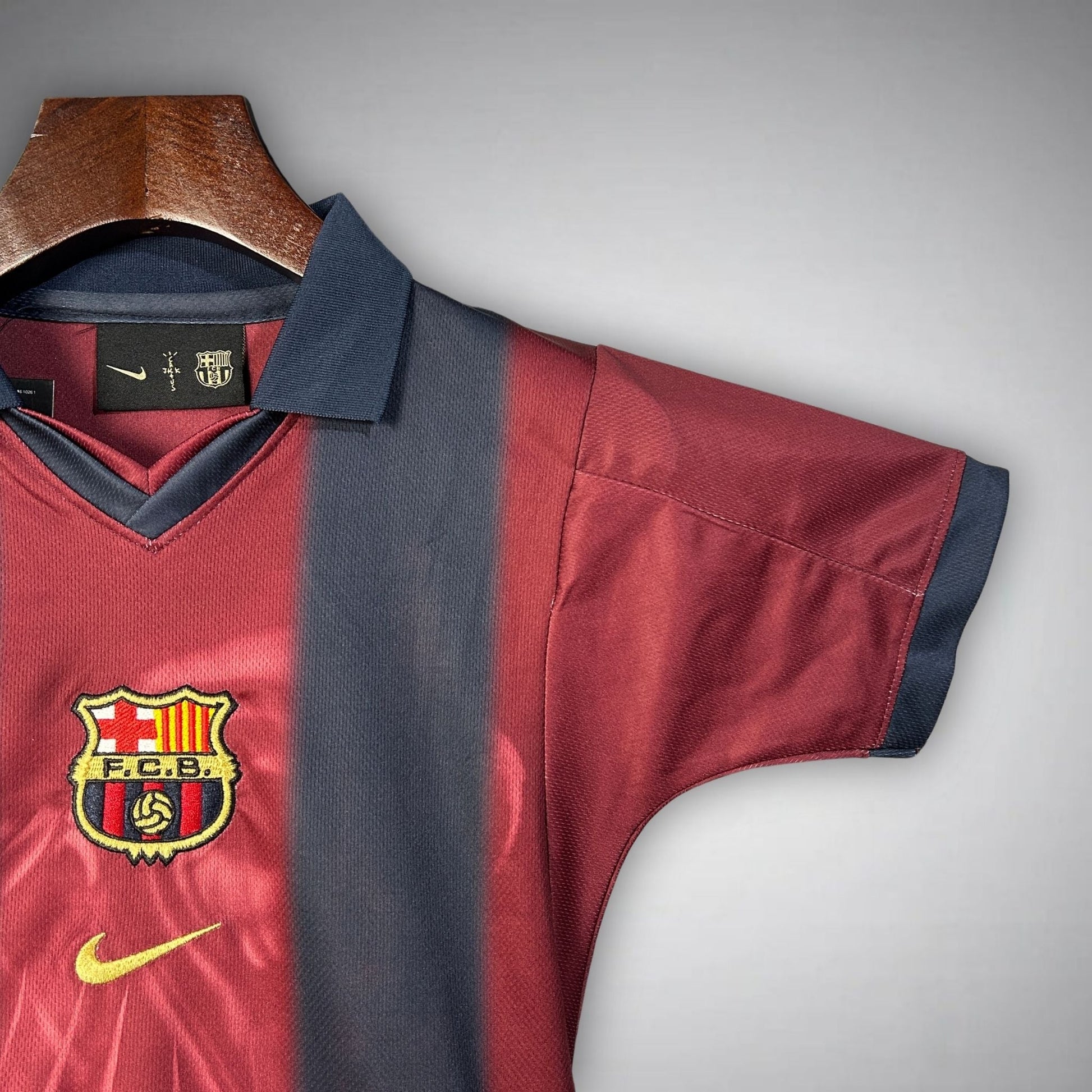 2000/01 FC Barcelona Retro x Cactus Jack Limited Edition Kids Size Home Kit - Premium Quality Jersey at FootballPrestige.com