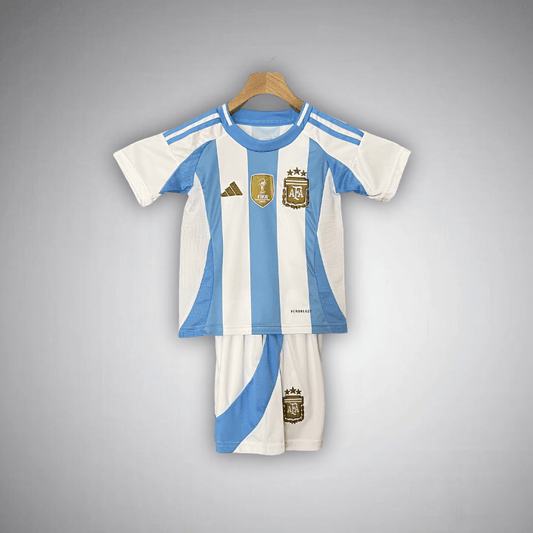 2024 Argentina Home Kids Size Kit - Premium Quality Jersey at FootballPrestige.com