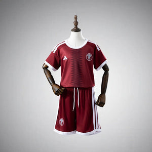 2026 Qatar Home Kids Size Kit from FootballPrestige.shop - Premium Concept kits