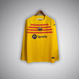 23/24 FC Barcelona Long Sleeve Away Kit from FootballPrestige.shop - Premium Concept kits