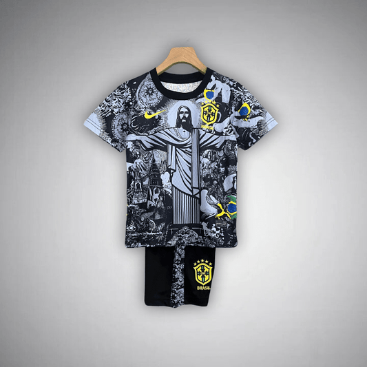 24/25 Brazil "Jesus" Premium Kids Size Kit - Premium Quality Jersey at FootballPrestige.com