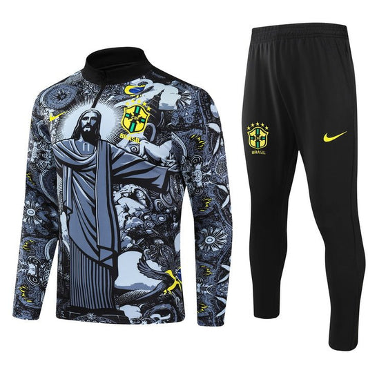 24/25 Brazil "Jesus" Premium Tracksuit - Premium Quality Jersey at FootballPrestige.com