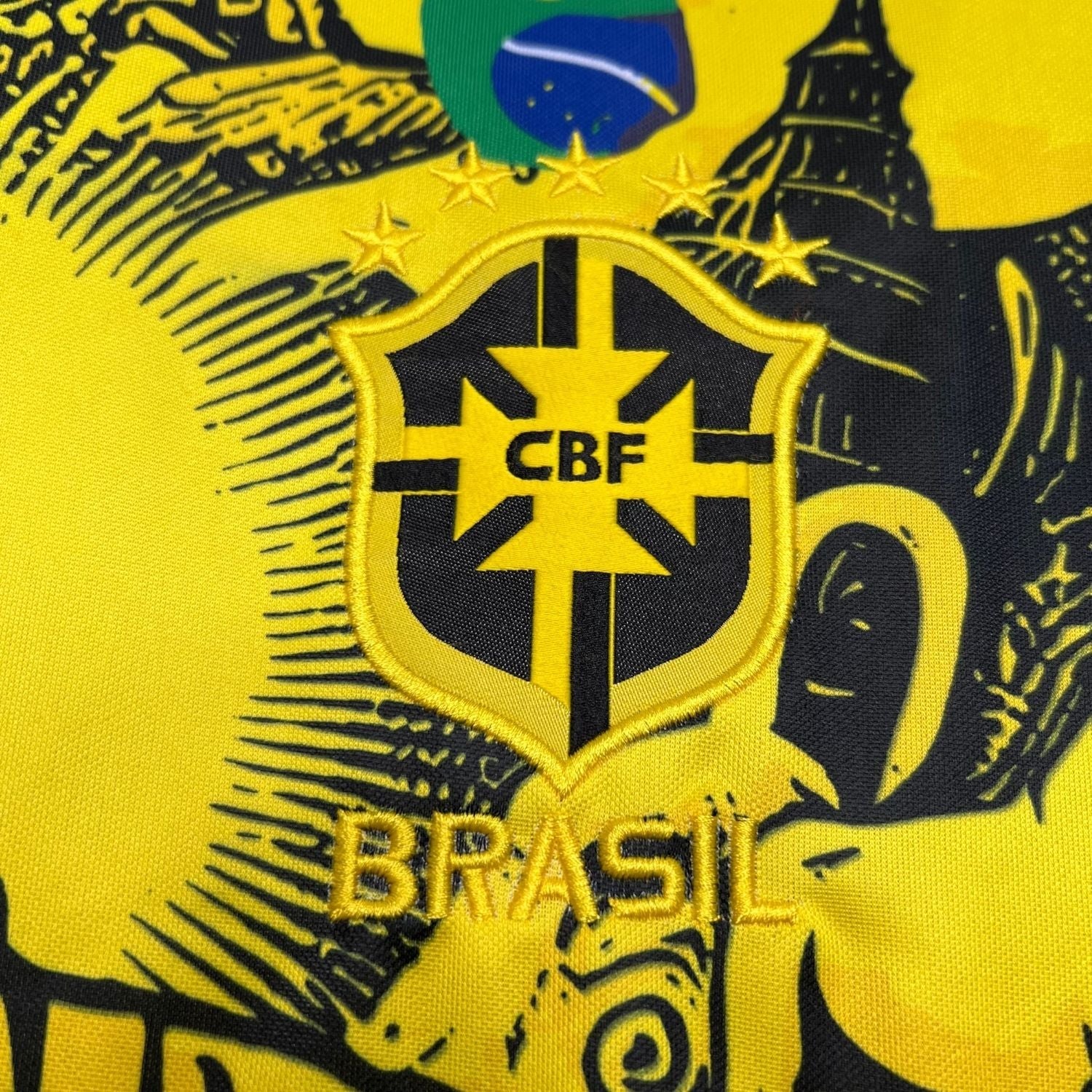 24/25 Brazil "Jesus" Premium Yellow Kit from FootballPrestige.shop - Premium Concept kits