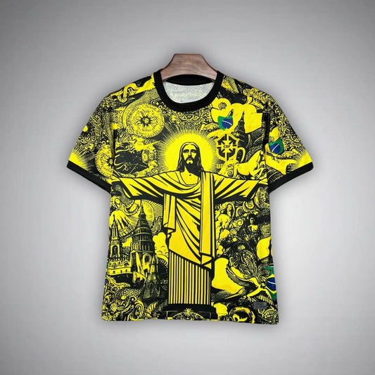 24/25 Brazil "Jesus" Premium Yellow Kit - Premium Quality Jersey at FootballPrestige.com
