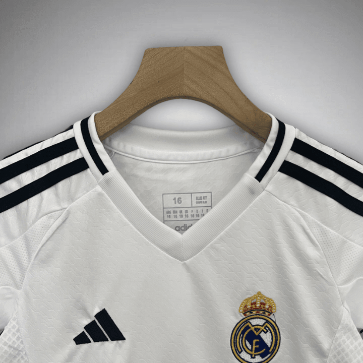 24/25 Real Madrid Home Kids Size Kit from FootballPrestige.shop - Premium Concept kits