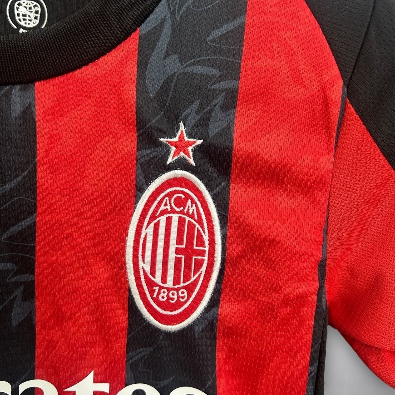 25/26 AC Milan Home Kids Size Kit from FootballPrestige.shop - Premium Concept kits
