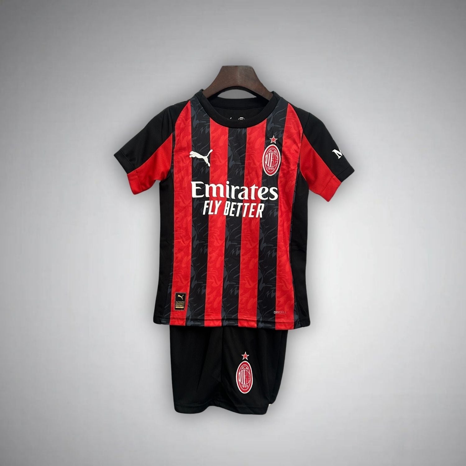 25/26 AC Milan Home Kids Size Kit from FootballPrestige.shop - Premium Concept kits