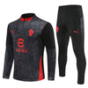 25/26 AC Milan Training Black Kids Size Tracksuit from FootballPrestige.shop - Premium Concept kits