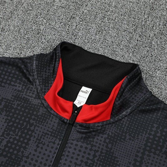 25/26 AC Milan Training Black Kids Size Tracksuit from FootballPrestige.shop - Premium Concept kits