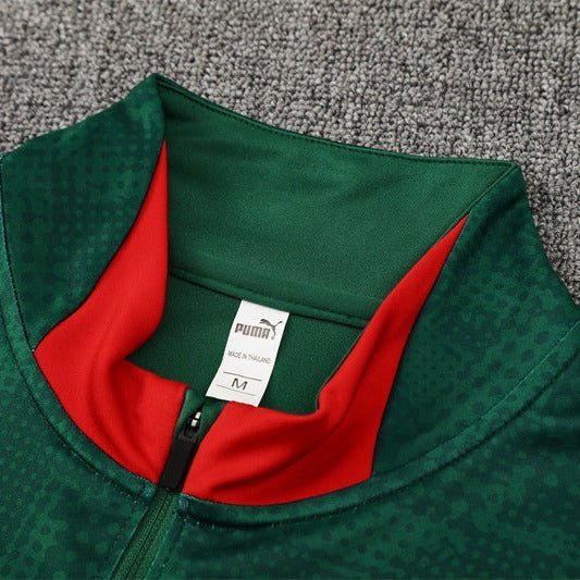 25/26 AC Milan Training Green Kids Size Tracksuit from FootballPrestige.shop - Premium Concept kits